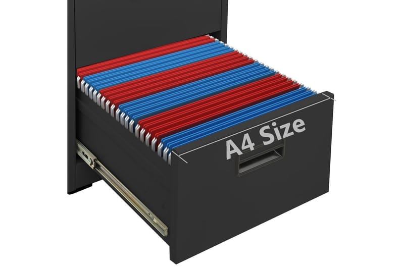 Arkivskap 46x62x133 cm stål antrasitt - Antrasittgrå - Oppbevaring - Skap - Oppbevaringsskap - Kontorskap - Dokumentskap