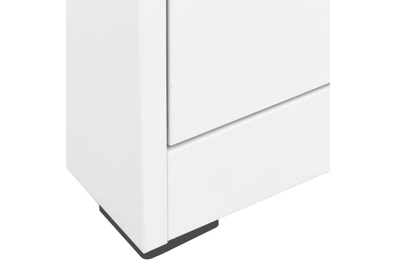 Arkivskap 46x62x133 cm stål hvit - Hvit - Oppbevaring - Skap - Oppbevaringsskap - Kontorskap - Dokumentskap