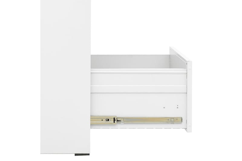 Arkivskap 46x62x133 cm stål hvit - Hvit - Oppbevaring - Skap - Oppbevaringsskap - Kontorskap - Dokumentskap