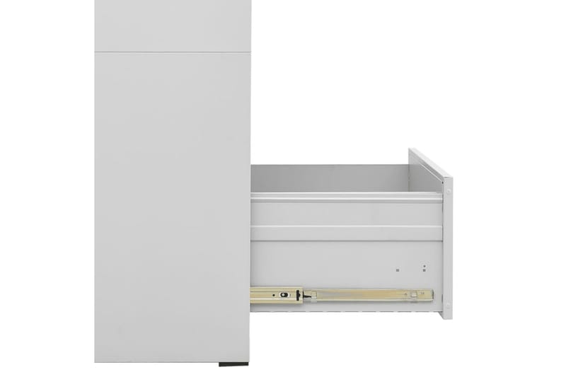 Arkivskap 46x62x133 cm stål lysegrå - Grå - Oppbevaring - Skap - Oppbevaringsskap - Kontorskap - Dokumentskap