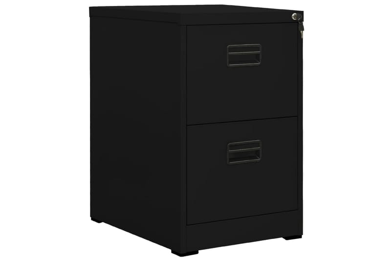 Arkivskap 46x62x72,5 cm stål svart - Svart - Oppbevaring - Skap - Oppbevaringsskap - Kontorskap - Dokumentskap