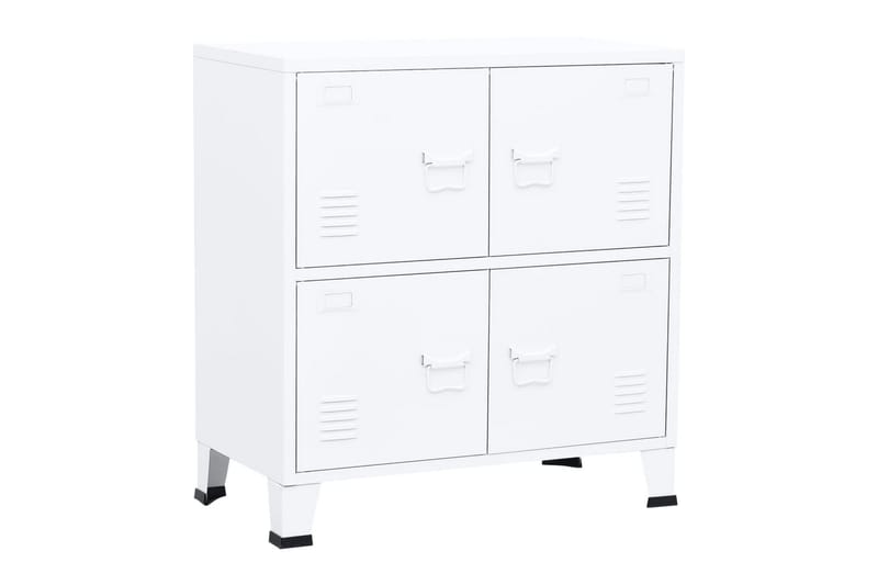 Arkivskap 75x40x80 cm stål hvit - Hvit - Oppbevaring - Skap - Oppbevaringsskap - Kontorskap - Dokumentskap