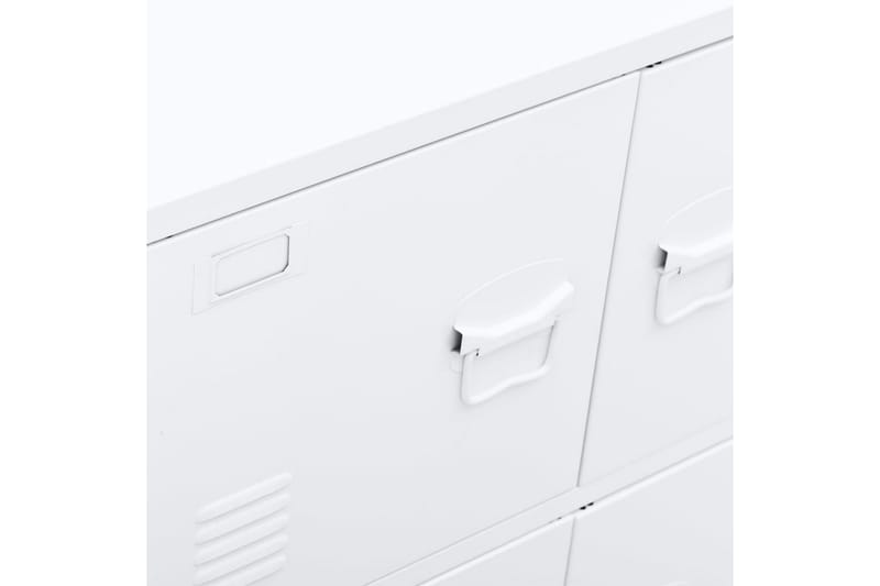 Arkivskap 75x40x80 cm stål hvit - Hvit - Oppbevaring - Skap - Oppbevaringsskap - Kontorskap - Dokumentskap