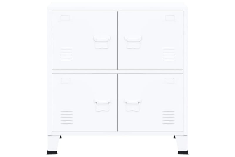 Arkivskap 75x40x80 cm stål hvit - Hvit - Oppbevaring - Skap - Oppbevaringsskap - Kontorskap - Dokumentskap