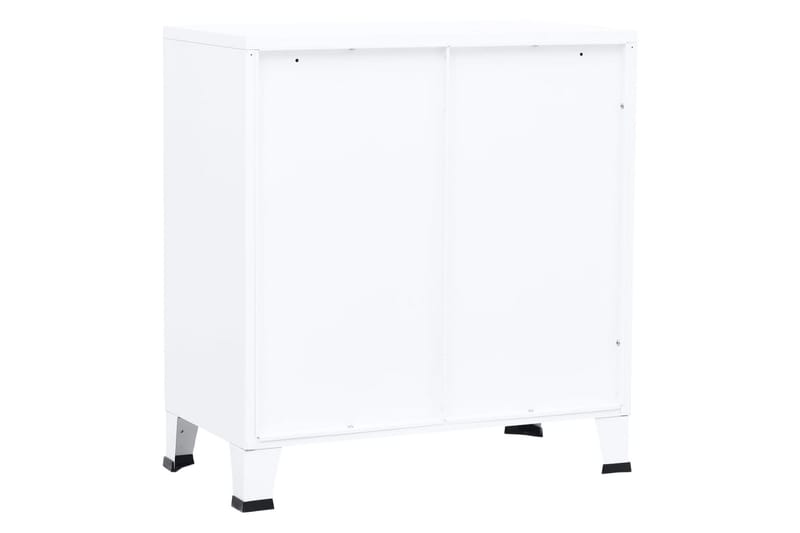 Arkivskap 75x40x80 cm stål hvit - Hvit - Oppbevaring - Skap - Oppbevaringsskap - Kontorskap - Dokumentskap