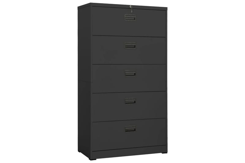 Arkivskap 90x46x164 cm stål antrasitt - Antrasittgrå - Oppbevaring - Skap - Oppbevaringsskap - Kontorskap - Dokumentskap