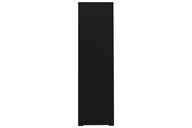 Arkivskap 90x46x164 cm stål svart - Svart - Dokumentskap - Kontormøbler