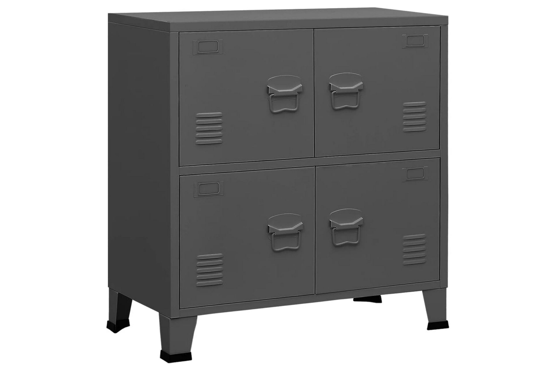 Arkivskap antrasitt 75x40x80 cm stål - Antrasittgrå - Oppbevaring - Skap - Oppbevaringsskap - Kontorskap - Dokumentskap