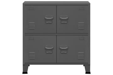 Arkivskap antrasitt 75x40x80 cm stål - Antrasittgrå - Oppbevaring - Skap - Oppbevaringsskap - Kontorskap - Dokumentskap