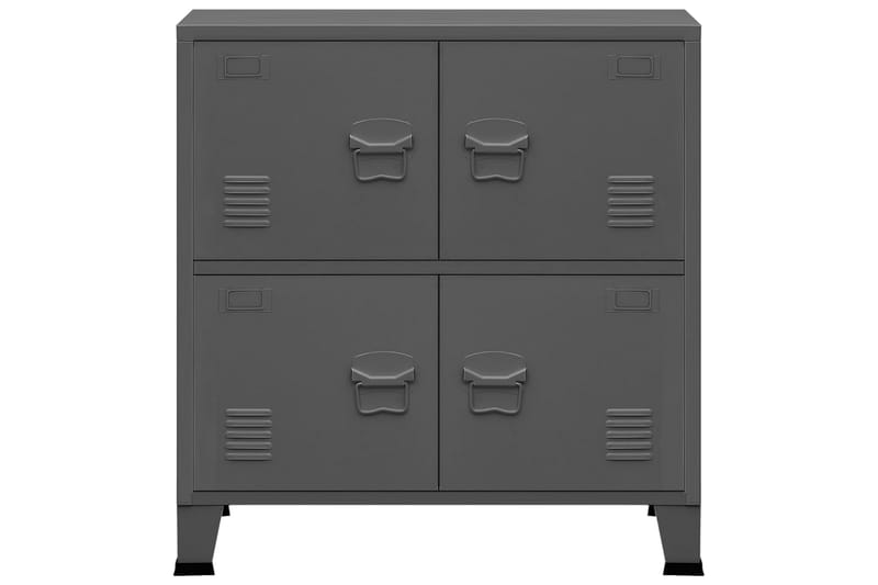 Arkivskap antrasitt 75x40x80 cm stål - Antrasittgrå - Oppbevaring - Skap - Oppbevaringsskap - Kontorskap - Dokumentskap