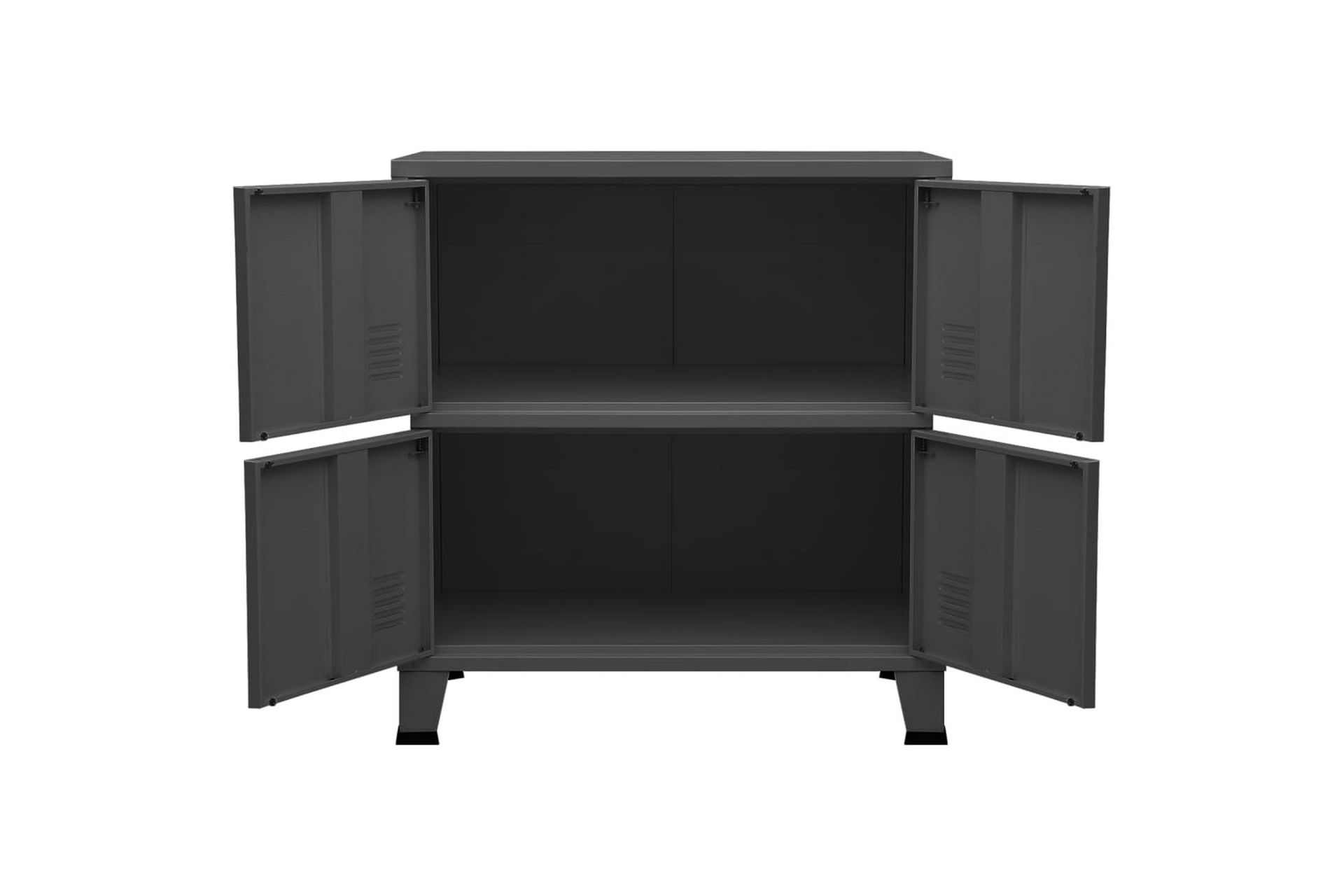 Arkivskap antrasitt 75x40x80 cm stål - Antrasittgrå - Oppbevaring - Skap - Oppbevaringsskap - Kontorskap - Dokumentskap