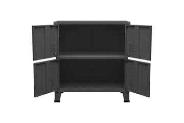Arkivskap antrasitt 75x40x80 cm stål - Antrasittgrå - Oppbevaring - Skap - Oppbevaringsskap - Kontorskap - Dokumentskap