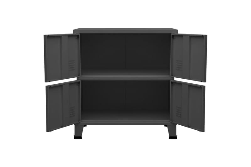 Arkivskap antrasitt 75x40x80 cm stål - Antrasittgrå - Oppbevaring - Skap - Oppbevaringsskap - Kontorskap - Dokumentskap