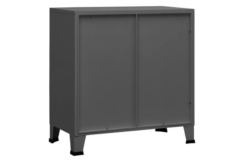 Arkivskap antrasitt 75x40x80 cm stål - Antrasittgrå - Oppbevaring - Skap - Oppbevaringsskap - Kontorskap - Dokumentskap