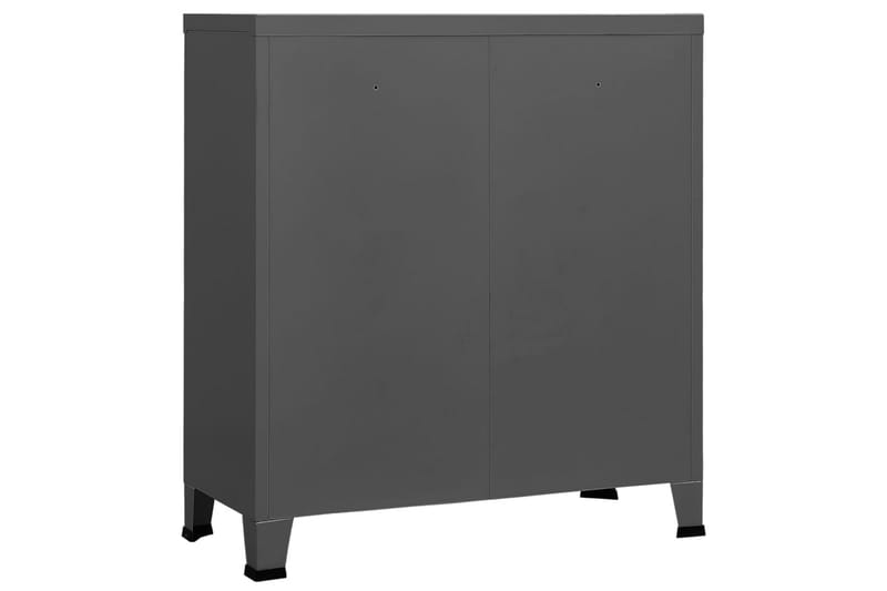 Arkivskap antrasitt 90x40x100 cm stål - Antrasittgrå - Oppbevaring - Skap - Oppbevaringsskap - Kontorskap - Dokumentskap