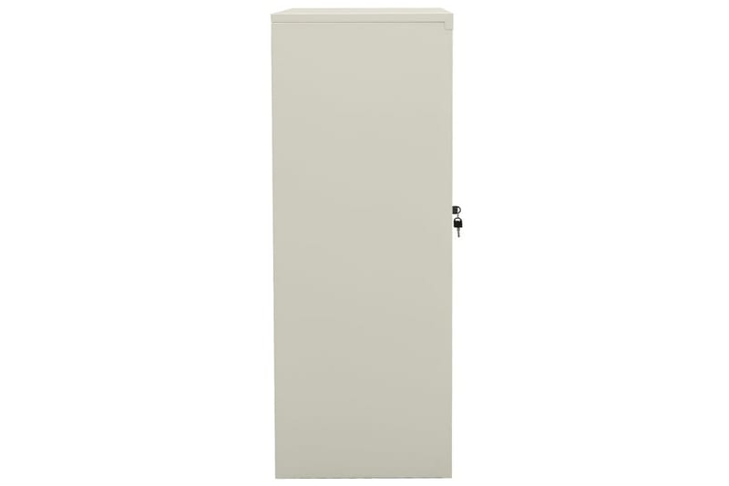 Kontorskap 90x40x105 cm stål lysegrå - Grå - Oppbevaring - Skap - Oppbevaringsskap - Kontorskap - Dokumentskap