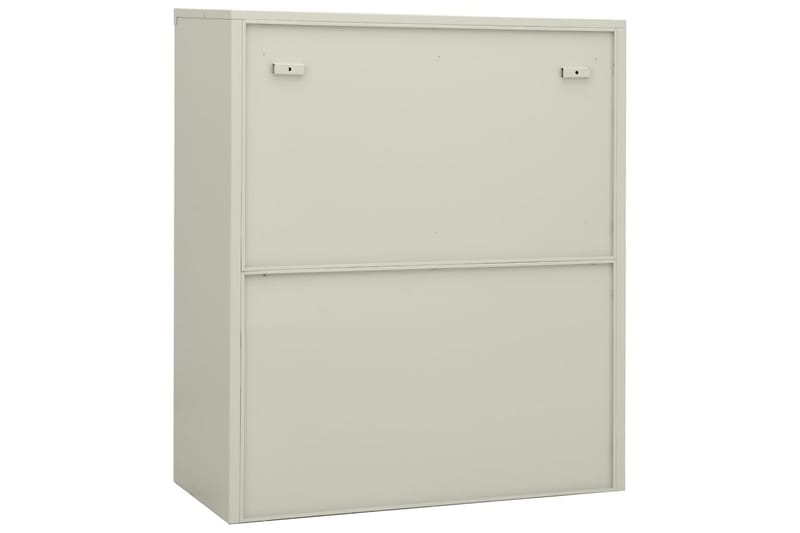 Kontorskap 90x40x105 cm stål lysegrå - Grå - Oppbevaring - Skap - Oppbevaringsskap - Kontorskap - Dokumentskap