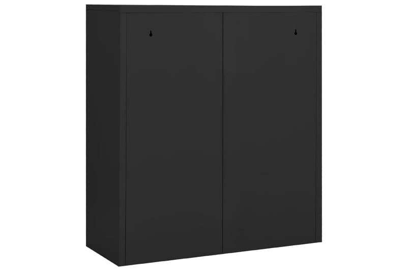 Kontorskap antrasitt 90x40x102 cm stål - Antrasittgrå - Oppbevaring - Skap - Oppbevaringsskap - Kontorskap - Dokumentskap