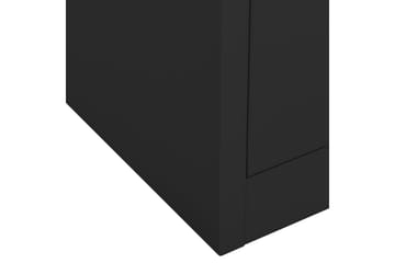 Kontorskap antrasitt 90x40x102 cm stål - Antrasittgrå - Oppbevaring - Skap - Oppbevaringsskap - Kontorskap - Dokumentskap