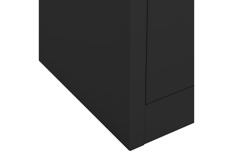 Kontorskap antrasitt 90x40x102 cm stål - Antrasittgrå - Oppbevaring - Skap - Oppbevaringsskap - Kontorskap - Dokumentskap