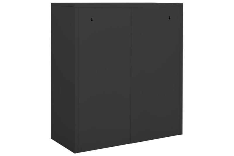 Kontorskap antrasitt 90x40x102 cm stål - Antrasittgrå - Oppbevaring - Skap - Oppbevaringsskap - Kontorskap - Dokumentskap