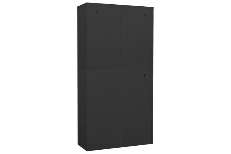 Kontorskap antrasitt 90x40x180 cm stål - Antrasittgrå - Oppbevaring - Skap - Oppbevaringsskap - Kontorskap - Dokumentskap