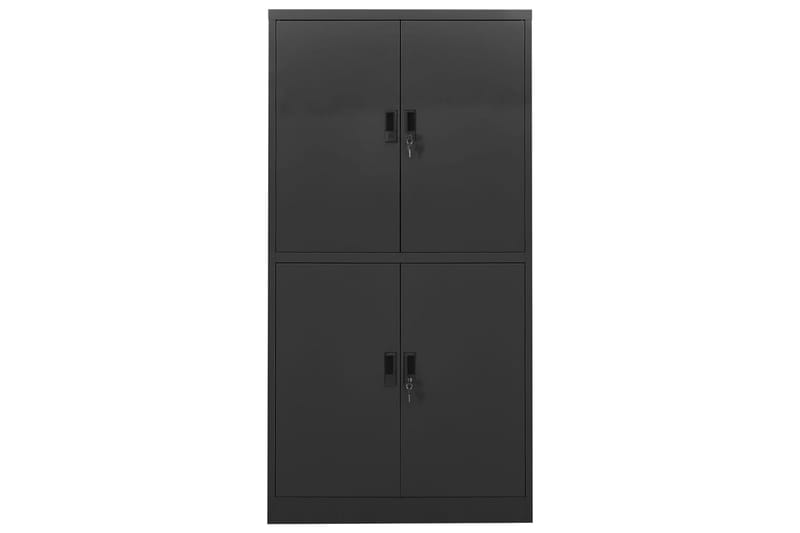 Kontorskap antrasitt 90x40x180 cm stål - Antrasittgrå - Oppbevaring - Skap - Oppbevaringsskap - Kontorskap - Dokumentskap