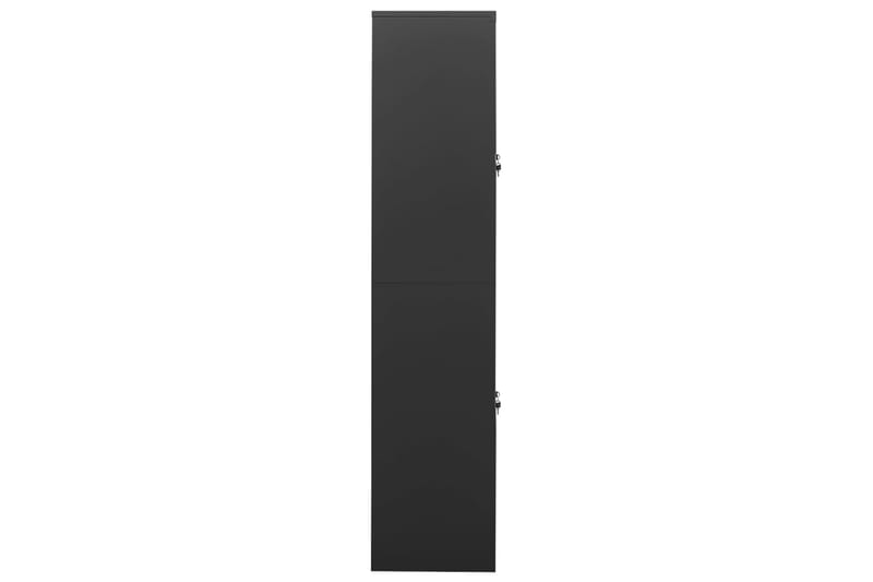 Kontorskap antrasitt 90x40x180 cm stål - Antrasittgrå - Oppbevaring - Skap - Oppbevaringsskap - Kontorskap - Dokumentskap