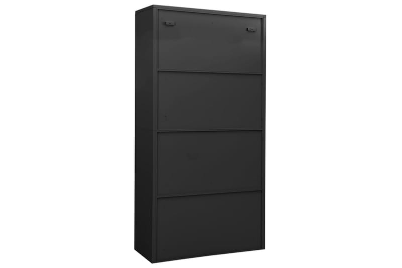 Kontorskap antrasitt 90x40x180 cm stål - Antrasittgrå - Oppbevaring - Skap - Oppbevaringsskap - Kontorskap - Dokumentskap