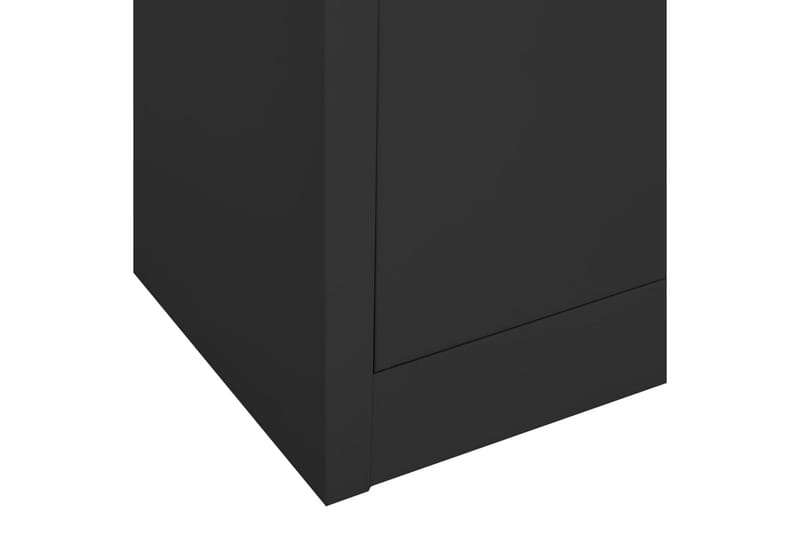 Kontorskap antrasitt 90x40x180 cm stål - Antrasittgrå - Oppbevaring - Skap - Oppbevaringsskap - Kontorskap - Dokumentskap