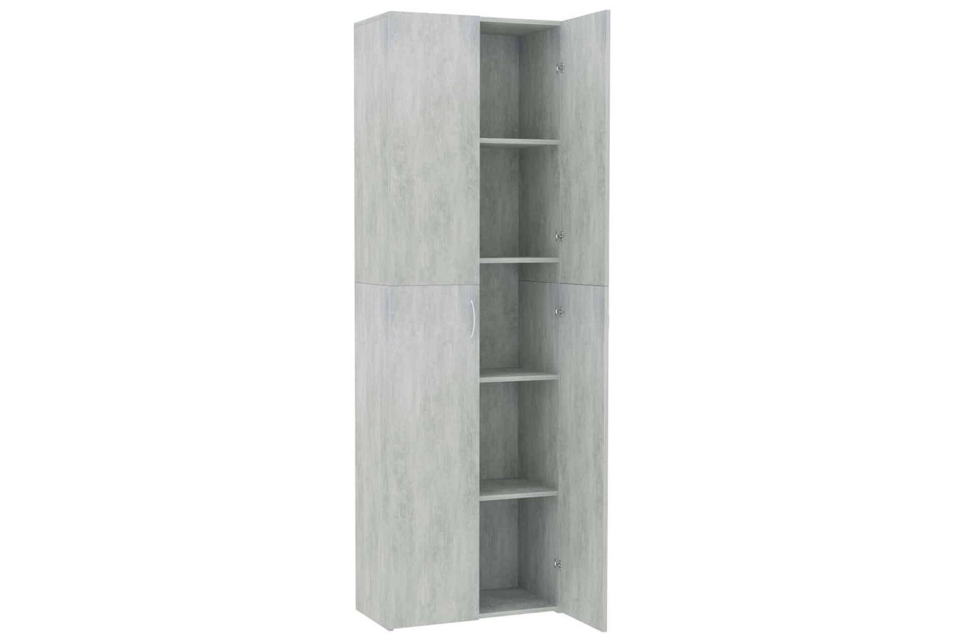 Kontorskap betonggrå 60x32x190 cm sponplate - Grå - Oppbevaring - Skap - Oppbevaringsskap - Kontorskap - Dokumentskap