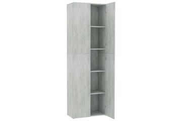 Kontorskap betonggrå 60x32x190 cm sponplate - Grå - Oppbevaring - Skap - Oppbevaringsskap - Kontorskap - Dokumentskap