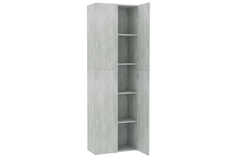 Kontorskap betonggrå 60x32x190 cm sponplate - Grå - Oppbevaring - Skap - Oppbevaringsskap - Kontorskap - Dokumentskap