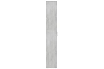 Kontorskap betonggrå 60x32x190 cm sponplate - Grå - Oppbevaring - Skap - Oppbevaringsskap - Kontorskap - Dokumentskap