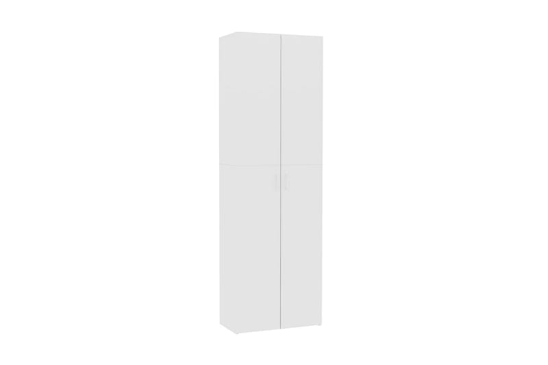 Kontorskap høyglans hvit 60x32x190 cm sponplate - Hvit - Dokumentskap - Kontormøbler