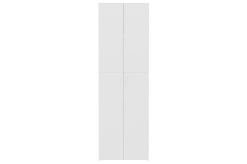 Kontorskap høyglans hvit 60x32x190 cm sponplate - Hvit - Dokumentskap - Kontormøbler