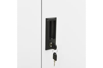 Kontorskap hvit 90x40x102 cm stål - Hvit - Oppbevaring - Skap - Oppbevaringsskap - Kontorskap - Dokumentskap
