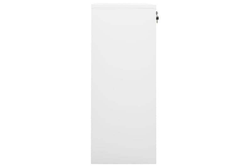 Kontorskap hvit 90x40x102 cm stål - Hvit - Oppbevaring - Skap - Oppbevaringsskap - Kontorskap - Dokumentskap