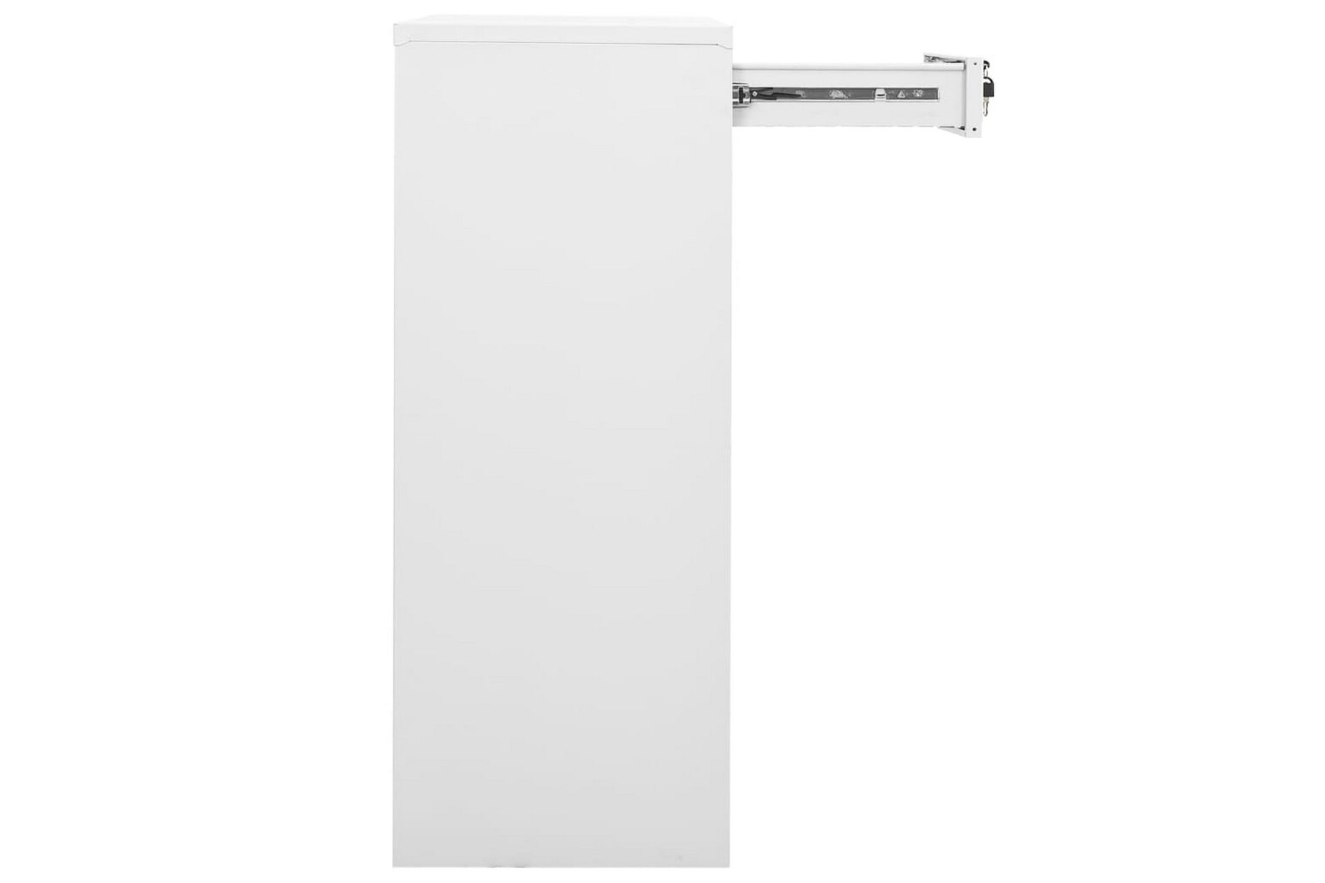 Kontorskap hvit 90x40x102 cm stål - Hvit - Oppbevaring - Skap - Oppbevaringsskap - Kontorskap - Dokumentskap