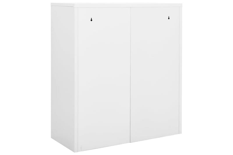 Kontorskap hvit 90x40x102 cm stål - Hvit - Oppbevaring - Skap - Oppbevaringsskap - Kontorskap - Dokumentskap