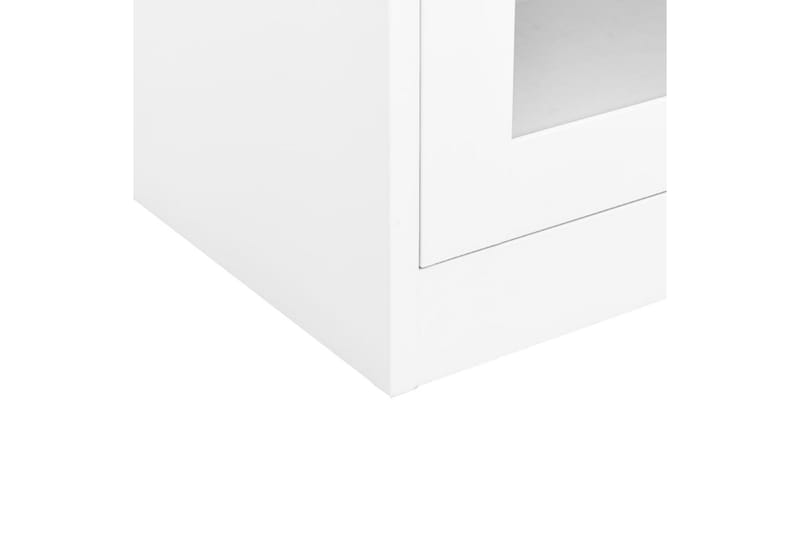 Kontorskap hvit 90x40x105 cm stål - Hvit - Dokumentskap - Kontormøbler