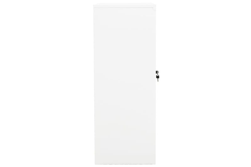 Kontorskap hvit 90x40x105 cm stål - Hvit - Dokumentskap - Kontormøbler