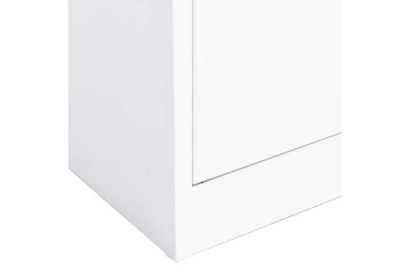 Kontorskap hvit 90x40x180 cm stål - Hvit - Dokumentskap - Kontormøbler