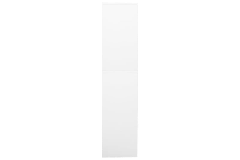 Kontorskap hvit 90x40x180 cm stål - Hvit - Dokumentskap - Kontormøbler