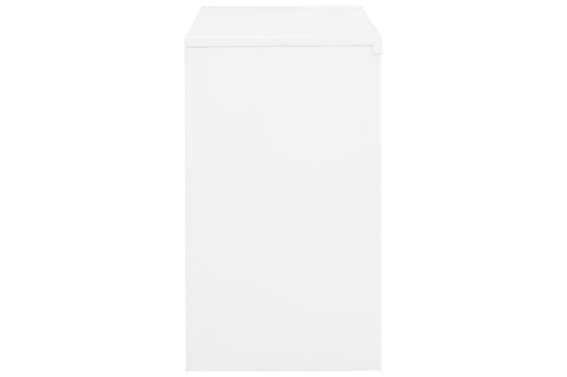 Kontorskap hvit 90x40x70 cm stål - Hvit - Dokumentskap - Kontormøbler