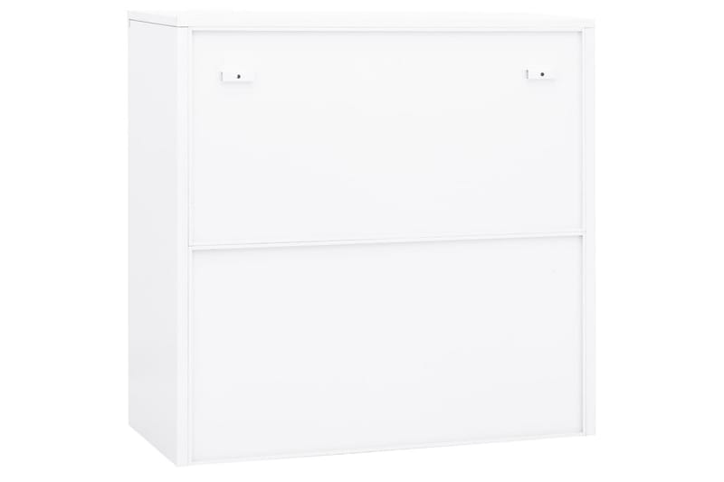 Kontorskap hvit 90x40x90 cm stål - Hvit - Oppbevaring - Skap - Oppbevaringsskap - Kontorskap - Dokumentskap