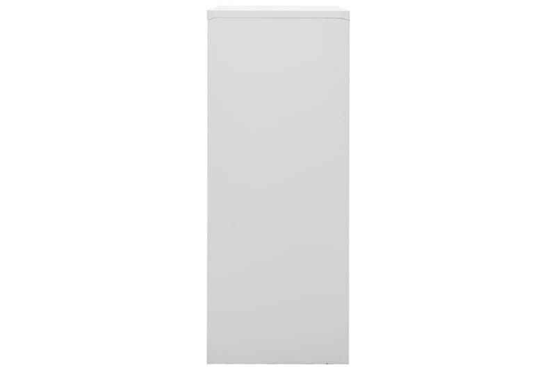 Kontorskap lysegrå 90x40x102 cm stål - Grå - Oppbevaring - Skap - Oppbevaringsskap - Kontorskap - Dokumentskap