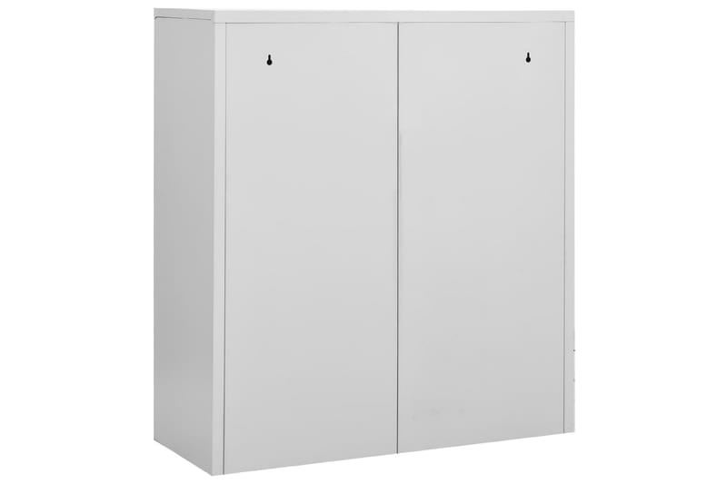 Kontorskap lysegrå 90x40x102 cm stål - Grå - Oppbevaring - Skap - Oppbevaringsskap - Kontorskap - Dokumentskap