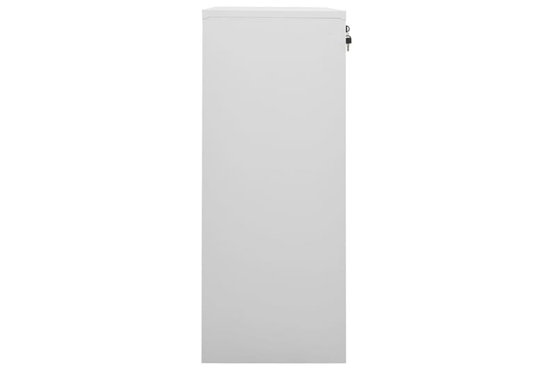 Kontorskap lysegrå 90x40x102 cm stål - Grå - Oppbevaring - Skap - Oppbevaringsskap - Kontorskap - Dokumentskap