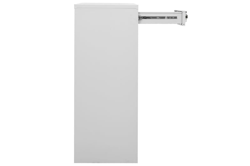 Kontorskap lysegrå 90x40x102 cm stål - Grå - Oppbevaring - Skap - Oppbevaringsskap - Kontorskap - Dokumentskap